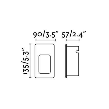 FARO 70399 - Applique a LED da esterno NASE-2 LED LED/3W/230V IP44