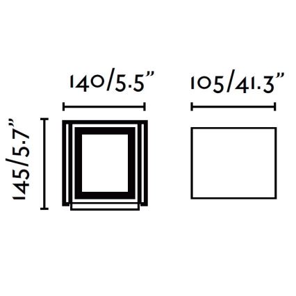 FARO 70637 - Applique a LED da esterno OLAN 2xLED/3W/230V IP54