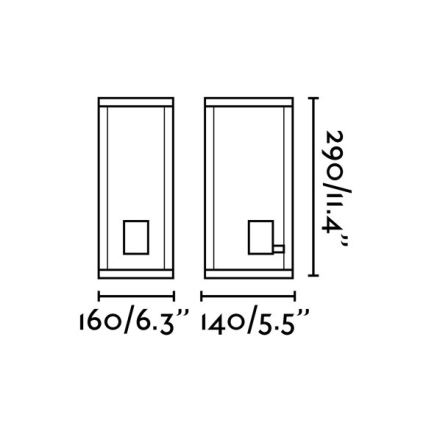 FARO 70773 - Applique da esterno NALA 1xE27/15W/230V IP54