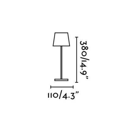 FARO 70776 - Lampada da tavolo touch per esterni TOC LED/2,2W/230V IP54