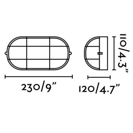 FARO 70998 - Applique da esterno CABO 1xE27/60W/230V IP65