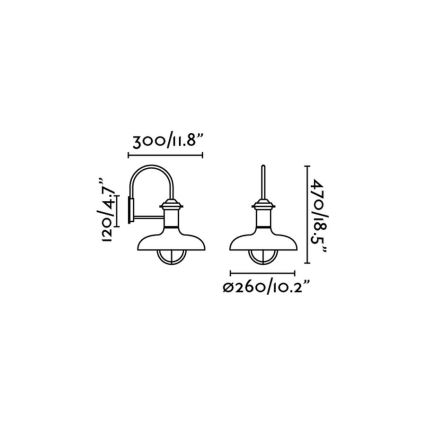 FARO 71140 - Applique da esterno ESTORIL 1xE27/60W/230V