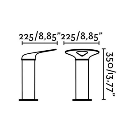 FARO 71224 - Lampada LED da esterno LOTUS LED/18W/230V IP65