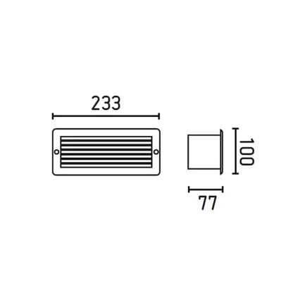 FARO 71480 - Applique da esterno ESCA 1xE27/40W/100-240V IP44