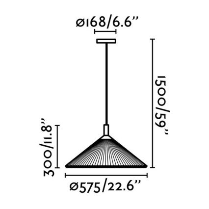 Faro 71568 - Lampadario a sospensione con filo HUE 1xE27/20W/230V IP44