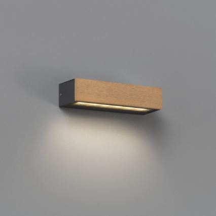 FARO 71898 - Applique LED da esterno LAKO LED/8W/230V IP65 nero/legno