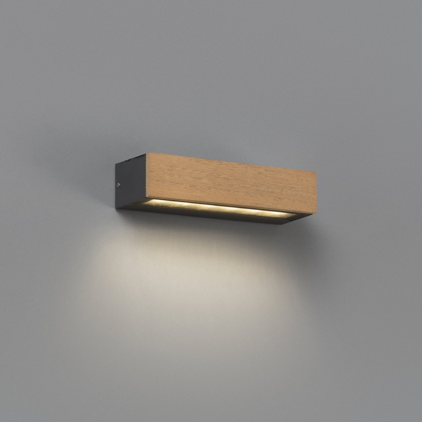 FARO 71898 - Applique LED da esterno LAKO LED/8W/230V IP65 nero/legno