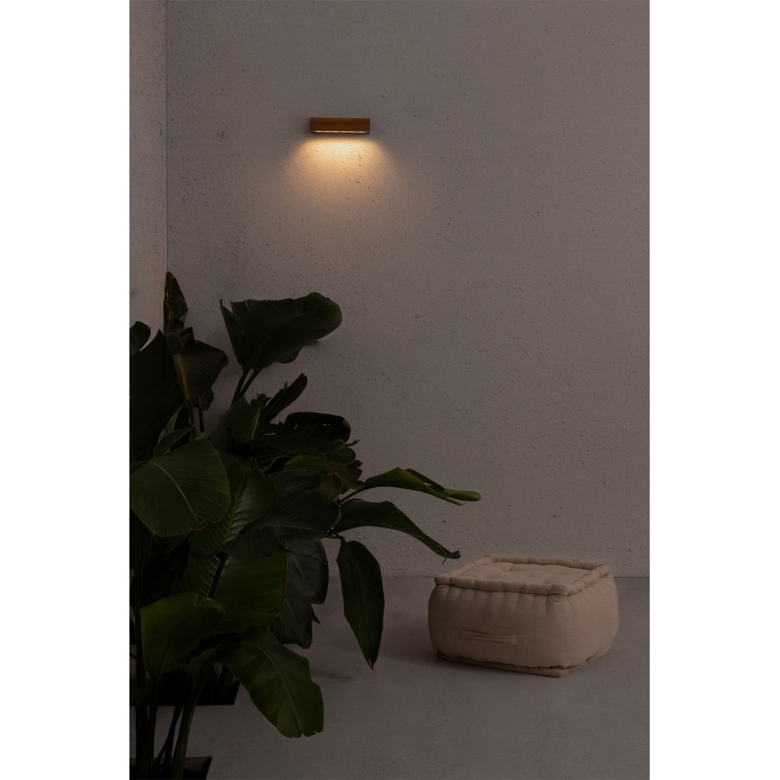 FARO 71898 - Applique LED da esterno LAKO LED/8W/230V IP65 nero/legno
