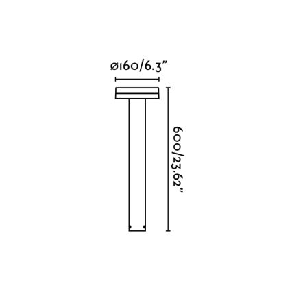 FARO 71949 - Lampada LED da esterno ESPOT LED/9W/230V 2200/2700/3200/4000K IK07 IP65 60 cm marrone