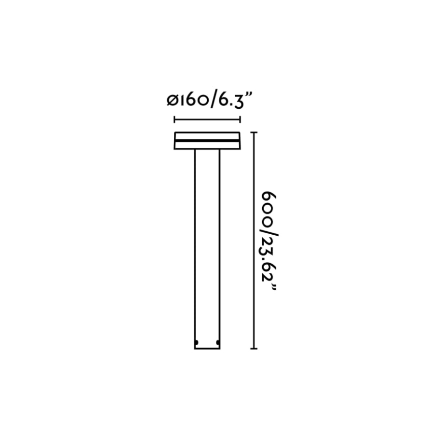 FARO 71949 - Lampada LED da esterno ESPOT LED/9W/230V 2200/2700/3200/4000K IK07 IP65 60 cm marrone