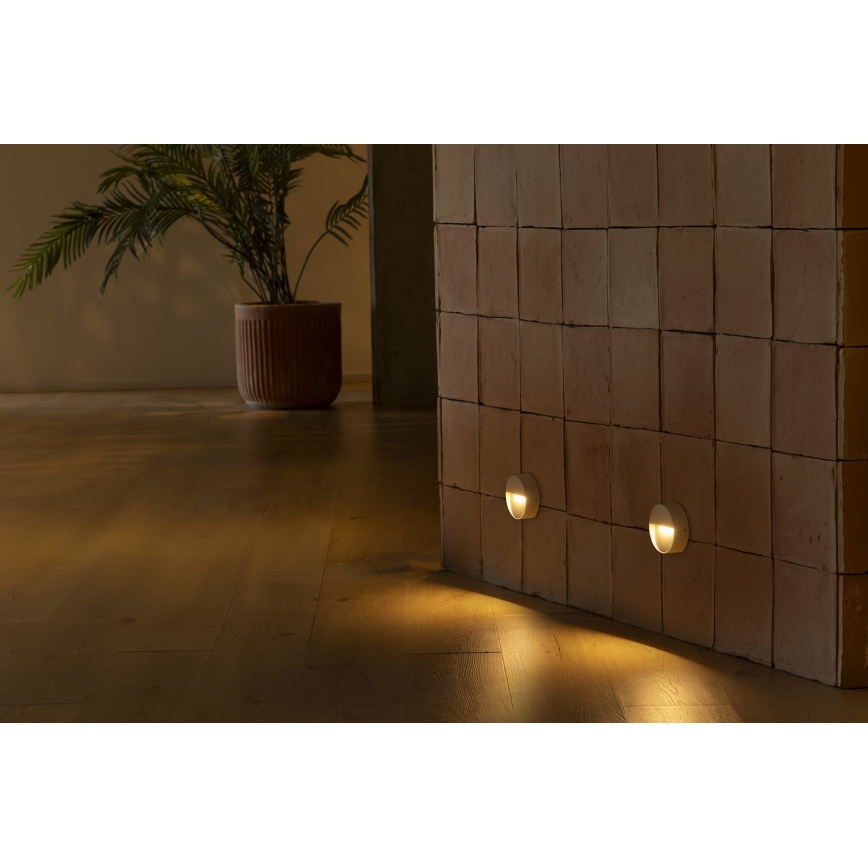 FARO 71961 - Lampada a LED per scale DUNE LED/3W/230V 2200/2700/3200/4000K IP65 bianca rotonda