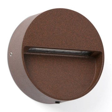 FARO 71962 - Lampada per scale LED DUNE LED/3W/230V 2200/2700/3200/4000K IP65 marrone rotonda