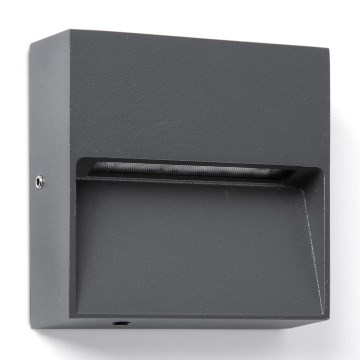 FARO 71963 - Lampada a LED per scale DUNE LED/3W/230V 2200/2700/3200/4000K IP65 antracite quadrata