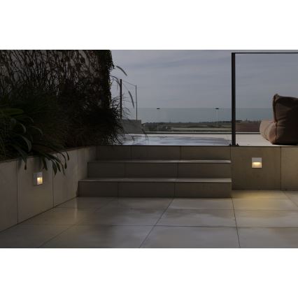 FARO 71964 - Lampada LED per scale DUNE LED/3W/230V 2200/2700/3200/4000K IP65 bianco quadrato