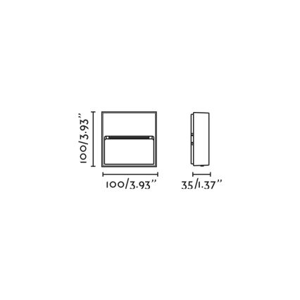 FARO 71964 - Lampada LED per scale DUNE LED/3W/230V 2200/2700/3200/4000K IP65 bianco quadrato