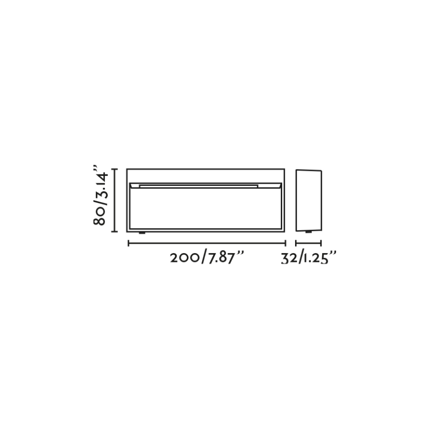 FARO 71968 - Lampada LED per scale DUNE, 6W, 230V, 2200/2700/3200/4000K, IP65, marrone, rettangolare