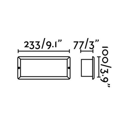 FARO 72092 - Lampada LED da incasso per esterno STRIPE-2 LED/5W/230V IP54