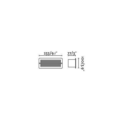 FARO 72095 - Lampada LED da incasso per esterno STRIPE-1 LED/5W/230V IP54