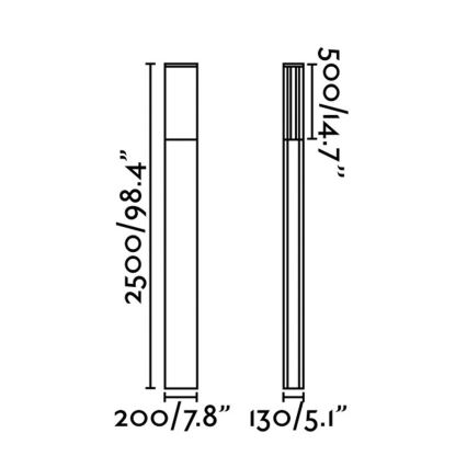 FARO 74444E - Lampada da esterno DATNA 2G11/36W/230V IP65