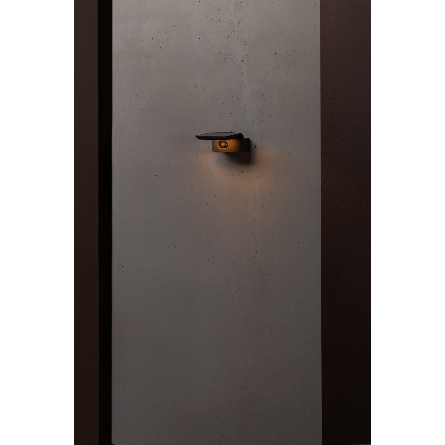 FARO 74456 - Lampada da parete solare a LED con sensore LUMA LED/5W/3,7/230V IP65 antracite