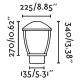 FARO 75001 - Lampada da esterno WILMA 1xE27/100W/230V IP44