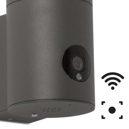 FARO 75701 - Applique a LED da esterno con telecamera ORWEL LED/9W/230V IP54