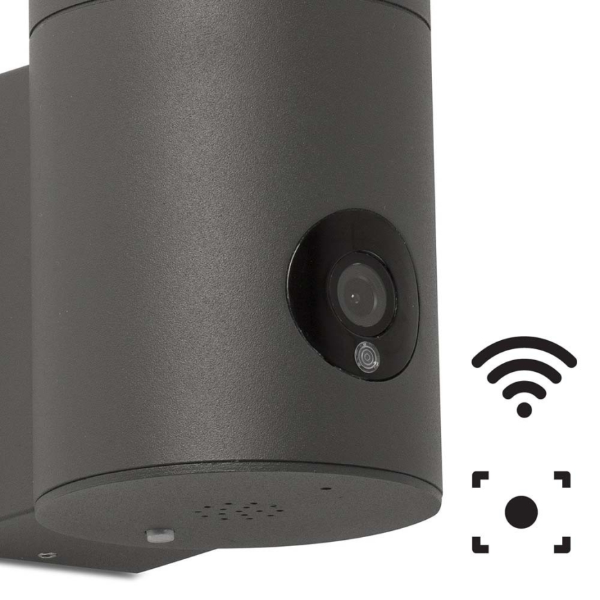 FARO 75701 - Applique a LED da esterno con telecamera ORWEL LED/9W/230V IP54