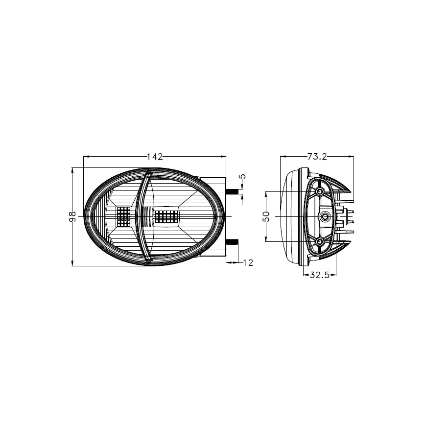 Faro anteriore a LED per trattore LED/102W/10-30V IP69 5700K