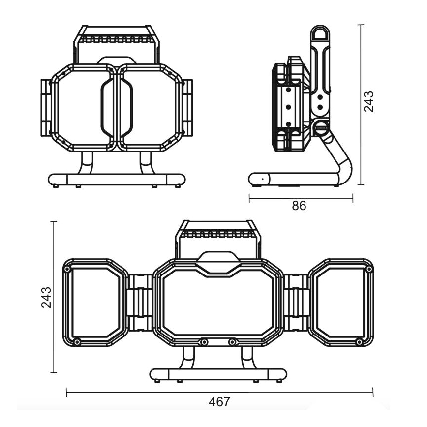 Faro da lavoro dimmerabile a LED/50W/5V 12000 mAh IP54