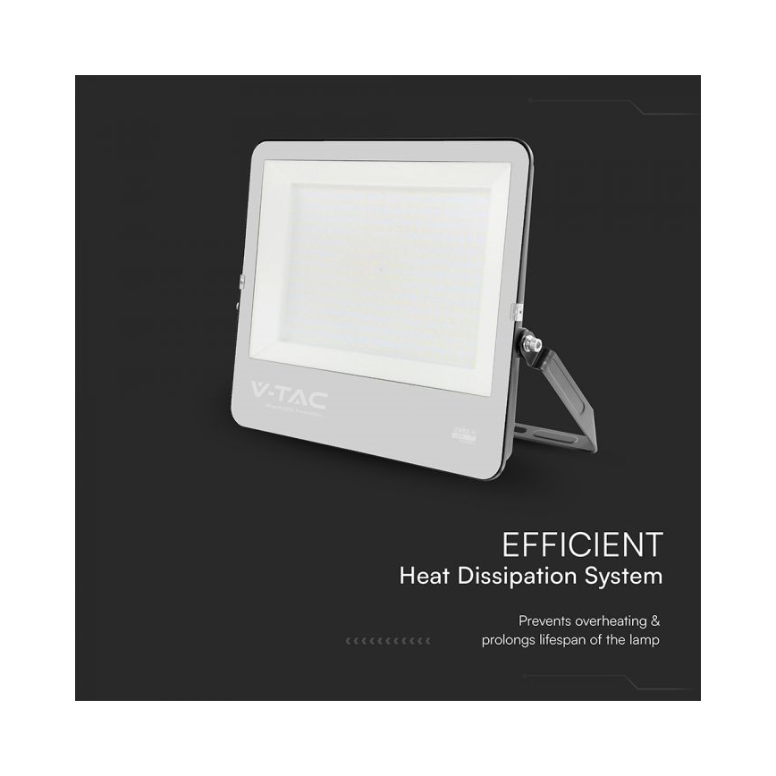 Faro LED/300W/230V 4000K IP65 nero