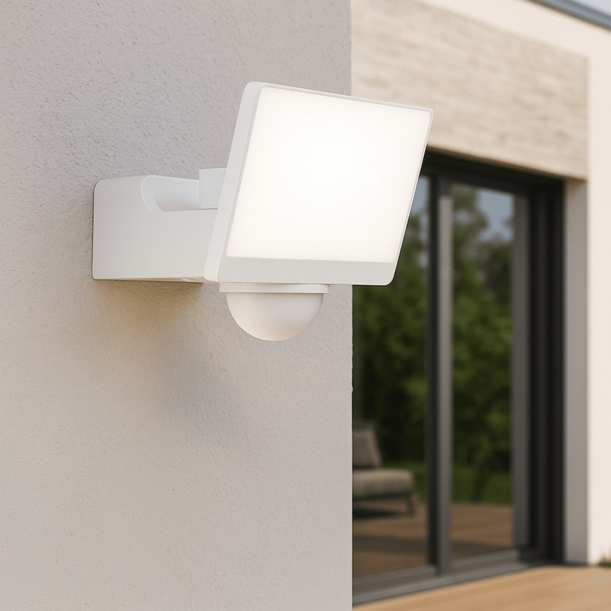 Faro LED con sensore di movimento e crepuscolare DAVOS LED/30W/230V IP54 bianco