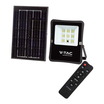 Faro solare LED da esterno LED/6W/3,2V 4000K IP65 5000 mAh + telecomando