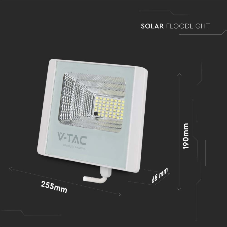 Faro LED solare da esterno LED/20W/3,2V IP65 6400K 20000 mAh con telecomando