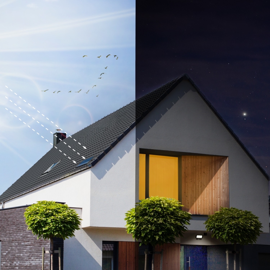 Faro solare LED da esterno con sensore LED/20W/3,7V 6500K IP65 4400 mAh