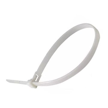 Fascia pieghevole plastica 2,5x150mm 100pcs bianca