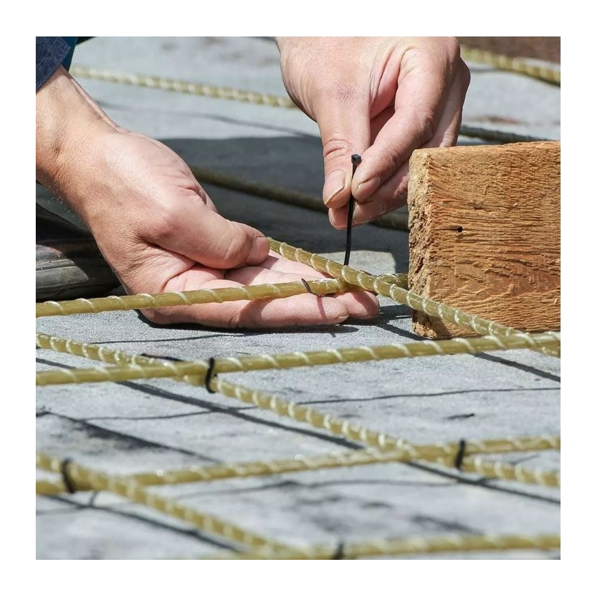 Fascia pieghevole plastica 2,5x150mm 100pcs nera