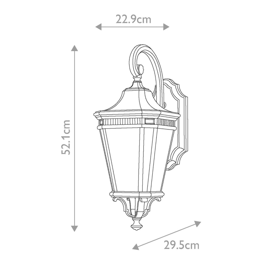 Feiss - Applique da esterno COTSWOLD LANE 2xE14/60W/230V IP44 nero
