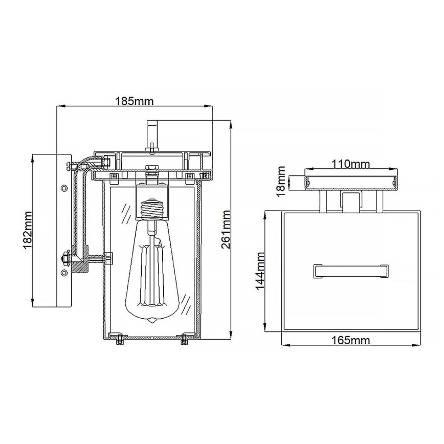 Feiss - Applique da esterno GLENVIEW 1xE27/60W/230V IP44 antracite
