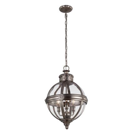 Feiss - Lampadario a sospensione con catena ADAMS 3xE14/60W/230V bronzo