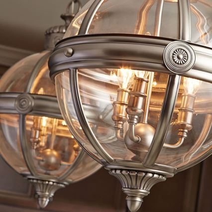 Feiss - Lampadario a sospensione con catena ADAMS 3xE14/60W/230V bronzo