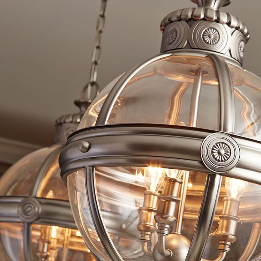Feiss - Lampadario a sospensione con catena ADAMS 3xE14/60W/230V bronzo