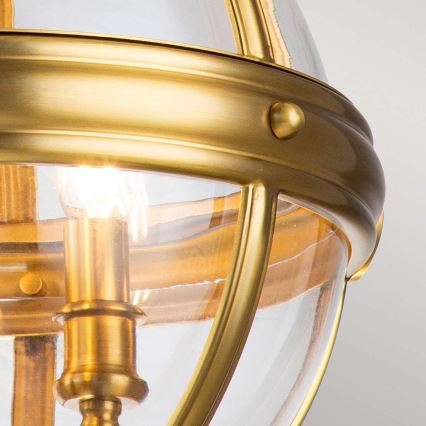 Feiss - Lampadario a sospensione con catena ADAMS 3xE14/60W/230V oro