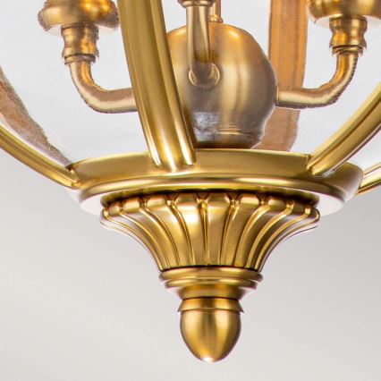 Feiss - Lampadario a sospensione con catena ADAMS 3xE14/60W/230V oro