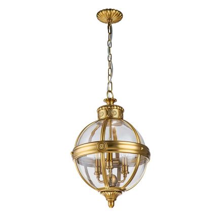 Feiss - Lampadario a sospensione con catena ADAMS 3xE14/60W/230V oro