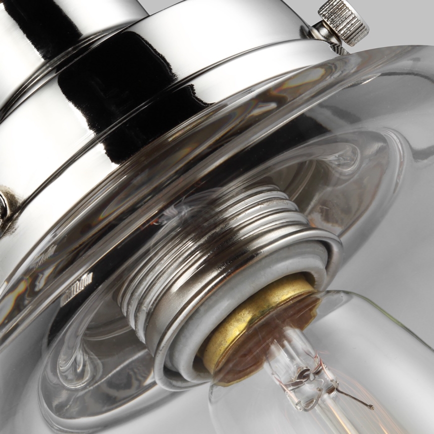 Feiss - Lampadario a sospensione con filo BASKIN 1xE27/60W/230V cromo lucido