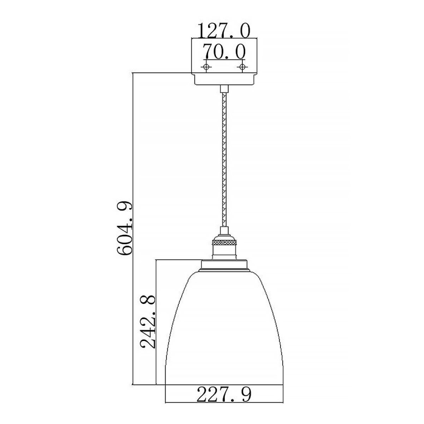 Feiss - Lampadario a sospensione con filo BASKIN 1xE27/60W/230V cromo lucido