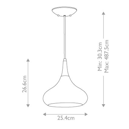 Feiss - Lampadario a sospensione con filo BESO 1xE27/60W/230V cromo lucido