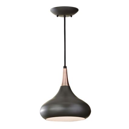 Feiss - Lampadario sospeso su cavo BESO 1xE27/60W/230V diam. 25,4 cm nero/rame