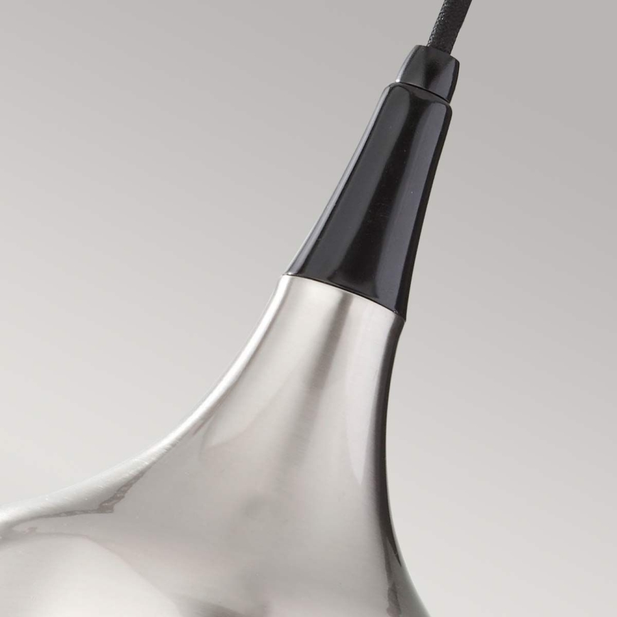 Feiss - Lampadario a sospensione su cavo BESO 1xE27/60W/230V cromo opaco/nero