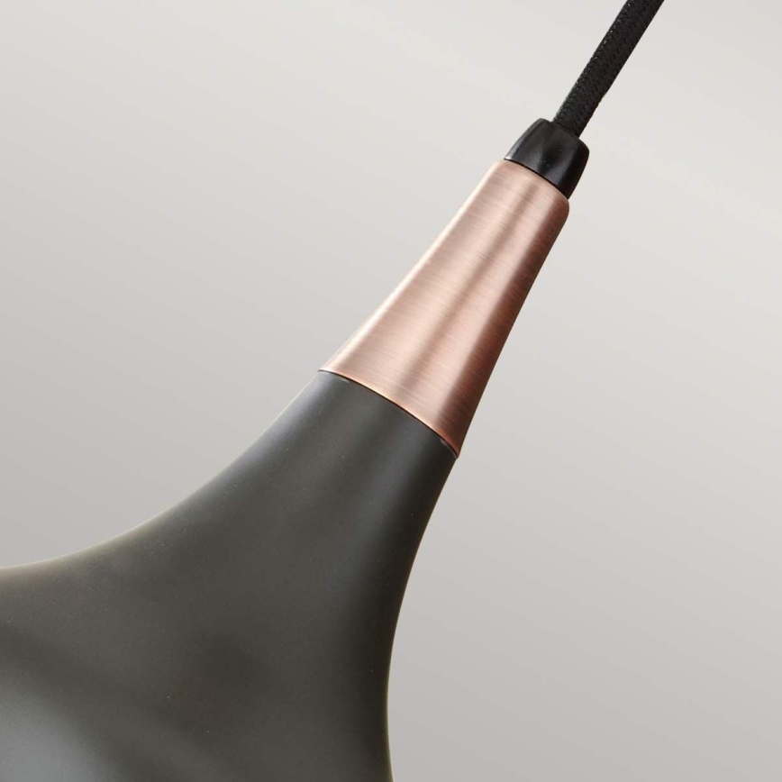 Feiss - Lampadario a sospensione BESO 1xE27/60W/230V Ø 17,9 cm nero/rame